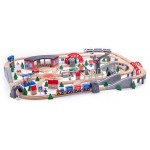 Set urias cu trenulet electric cu baterie 202 piese - Industrial Zone Rally cu 2 macarale si Depou Set urias cu trenulet electric cu baterie 202 piese - Industrial Zone Rally cu 2 macarale si Depou
